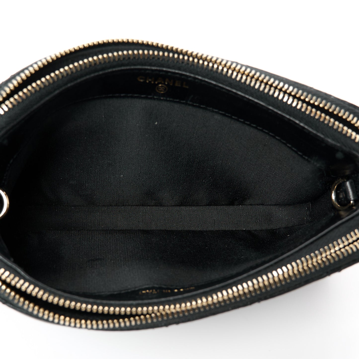 Lambskin Quilted Pearl Clutch With Chain Black
