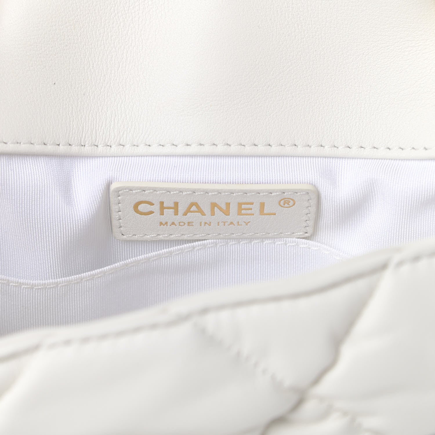 Chanel Calfskin Quilted Mini Square Bubbly Flap White 6 of 13