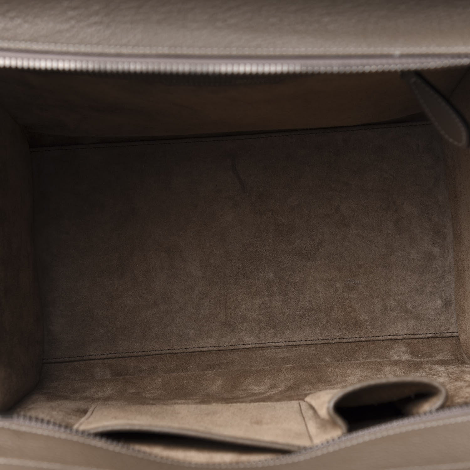 Celine Drummed Calfskin Mini Luggage Souris 5 of 11