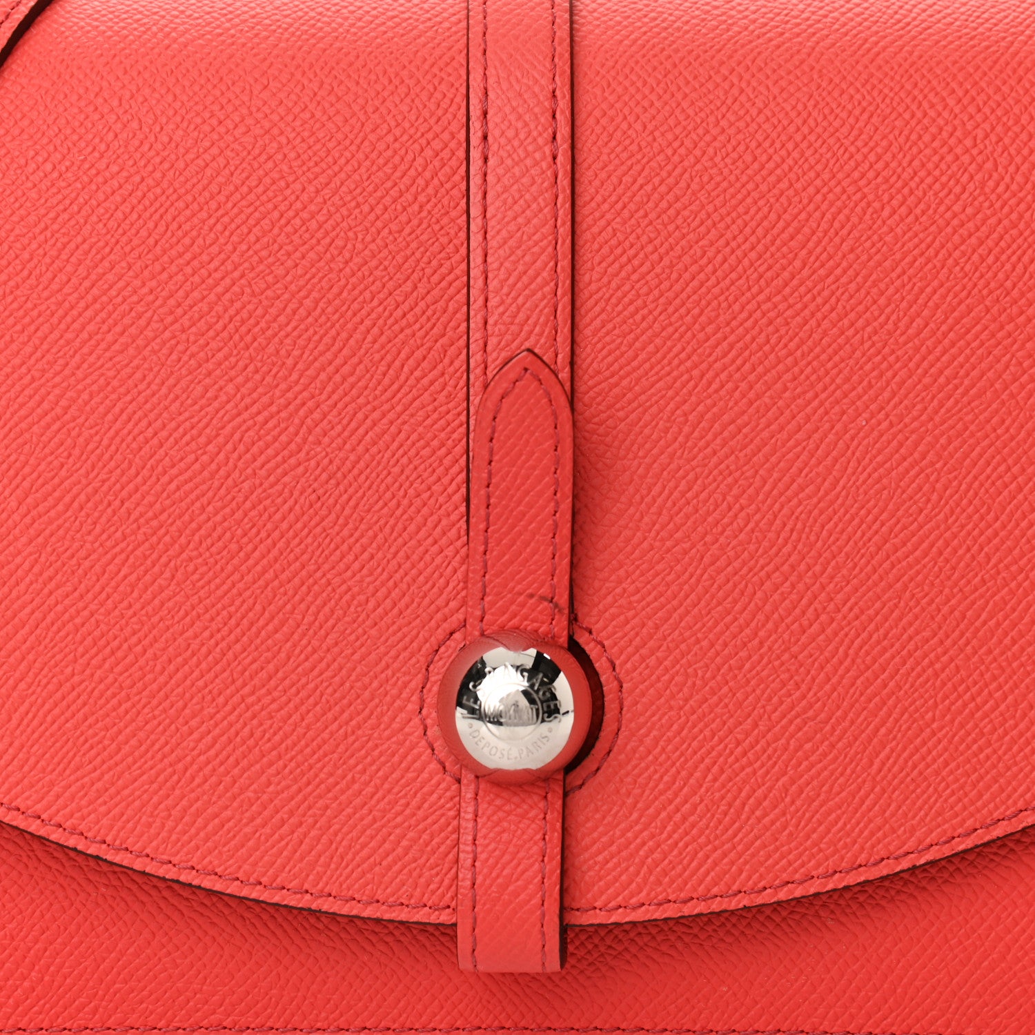 Moynat Carat Calfskin Madeleine Bag Coral Zinc 7 of 9