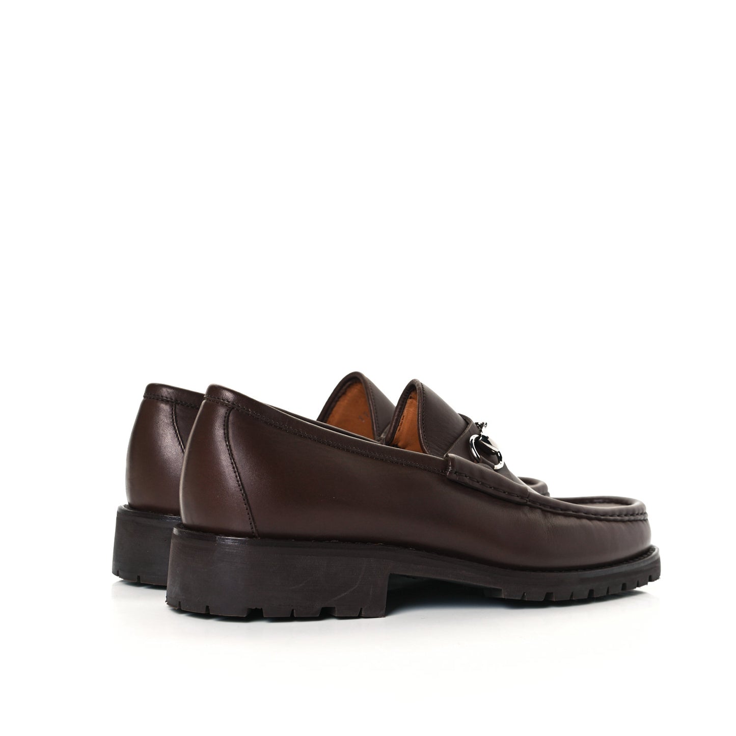 Laredo Calfskin Mens Horsebit Lug Sole Loafers 9 Brown