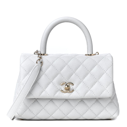 Chanel Caviar Quilted Mini Coco Handle Flap Light Grey 1 of 4
