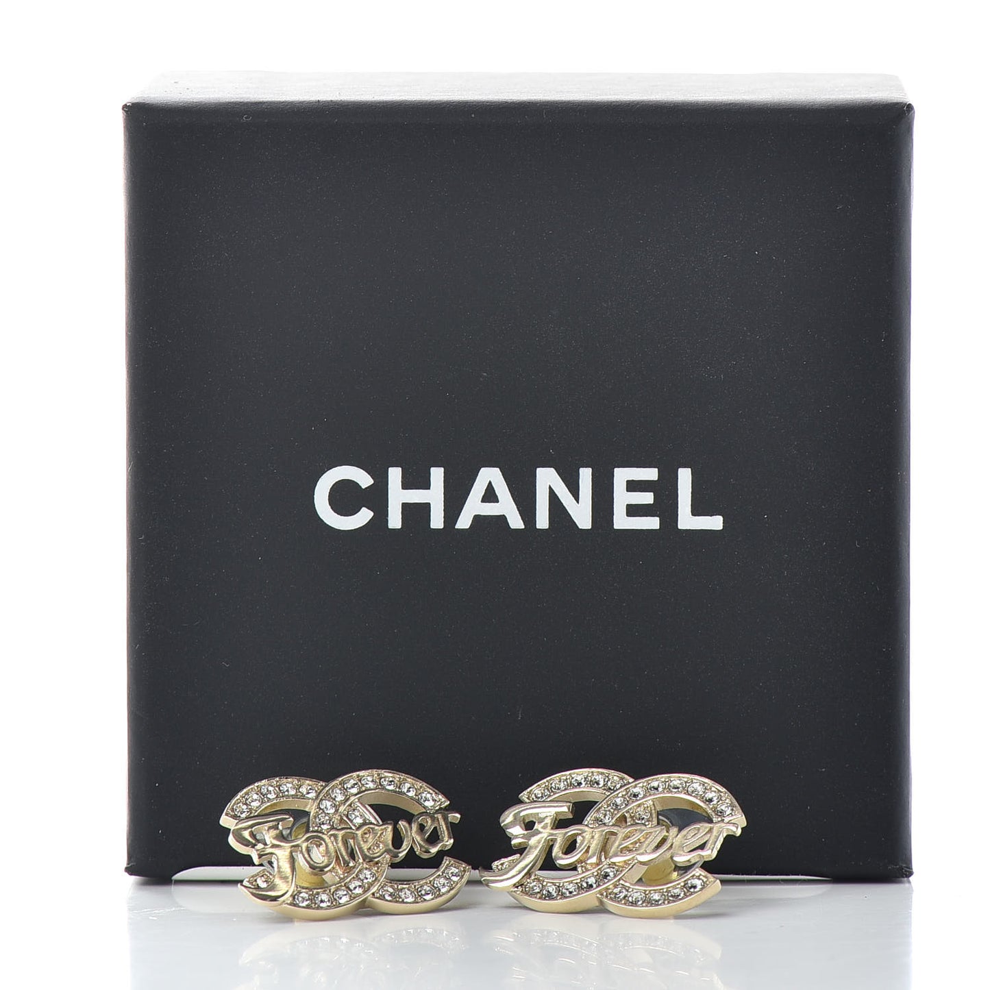 Crystal CC Forever Earrings Gold