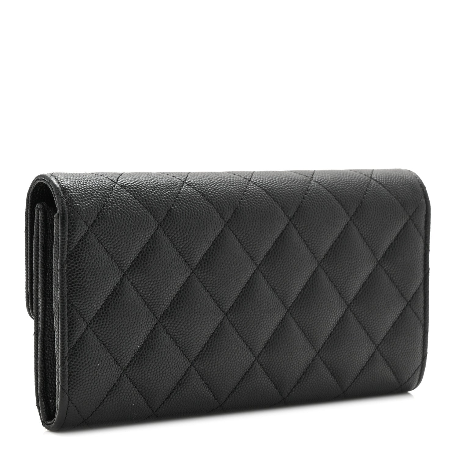 Chanel Caviar Quilted Chanel 19 Flap Wallet Black White 3 of 11