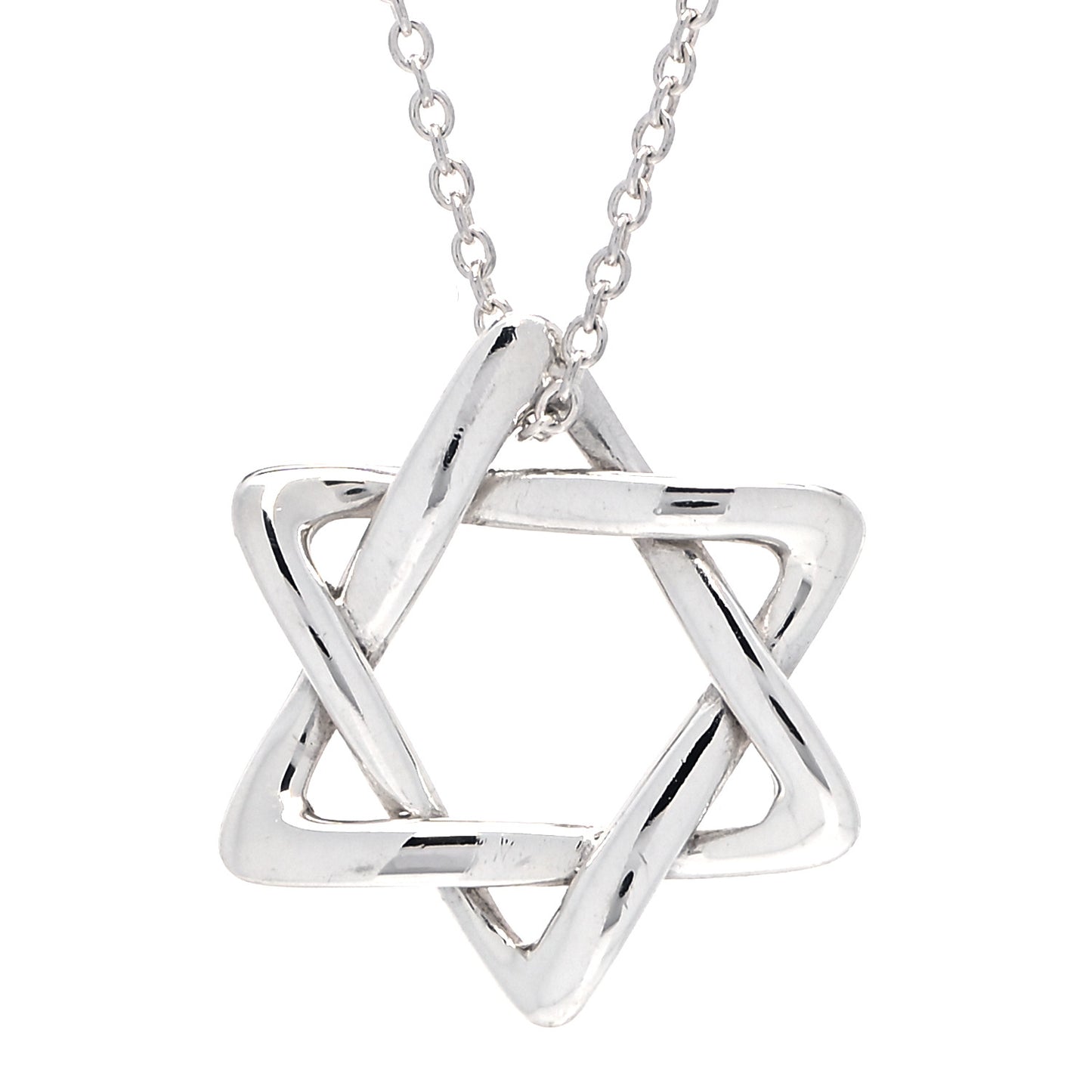 Sterling Silver 18mm Elsa Peretti Star of David Pendant Necklace