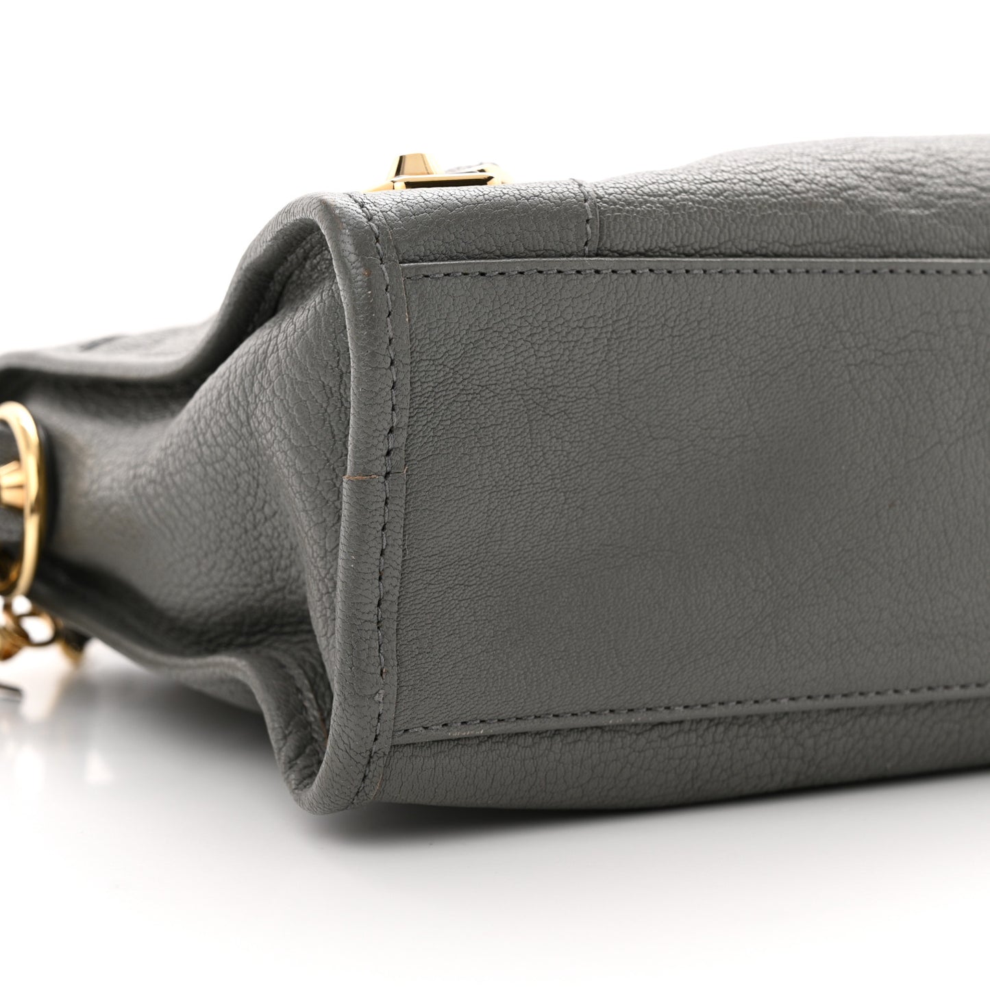 Chevre Gold Metallic Edge Hardware S City Gris Acier