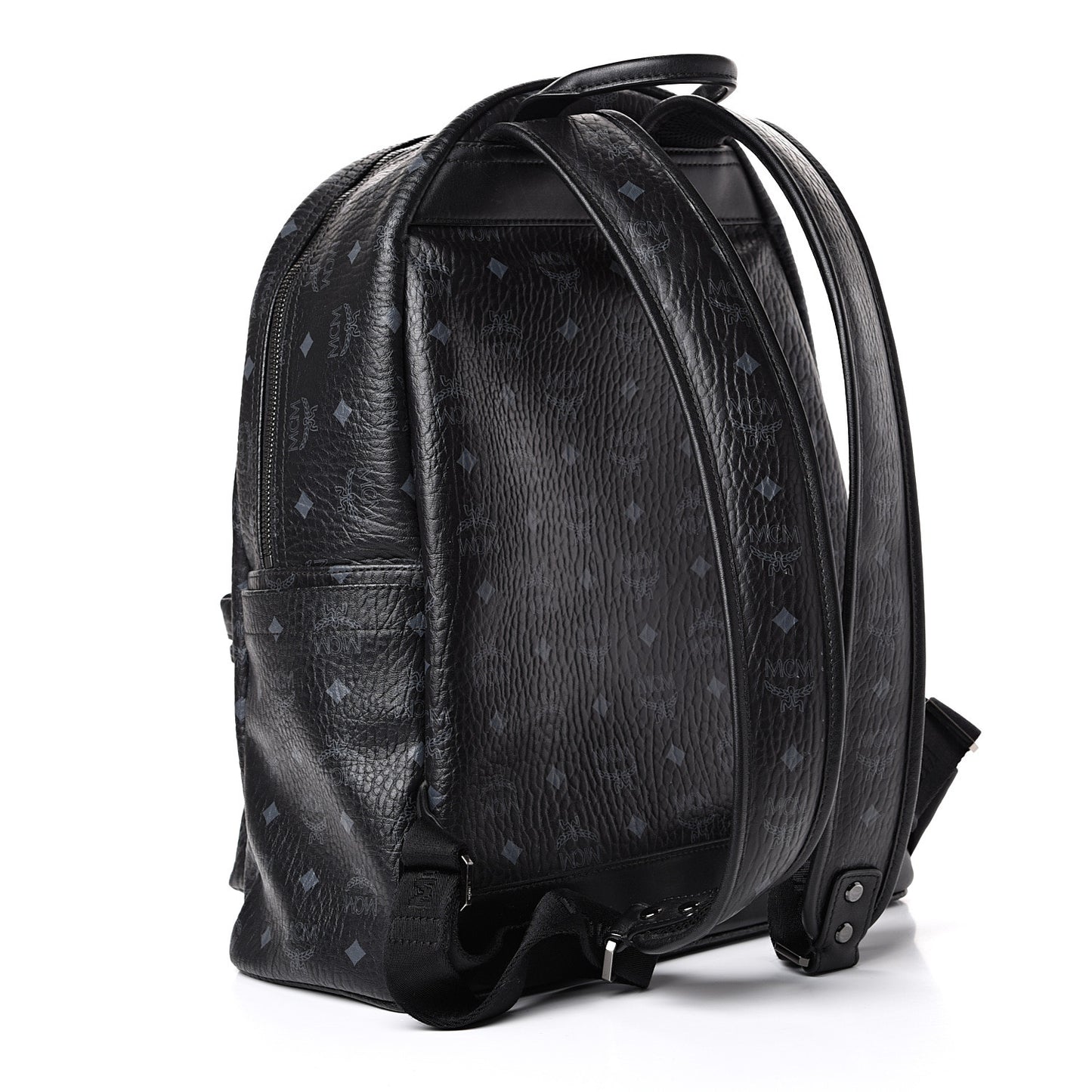 Visetos Medium Stark Logo Stripe Backpack Black
