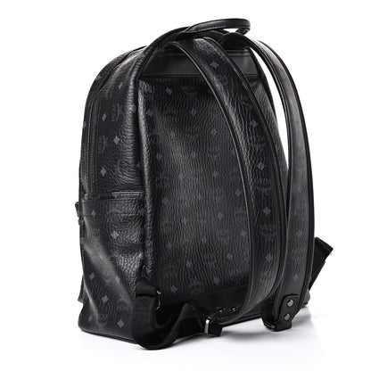 MCM Visetos Medium Stark Logo Stripe Backpack Black 2 of 12