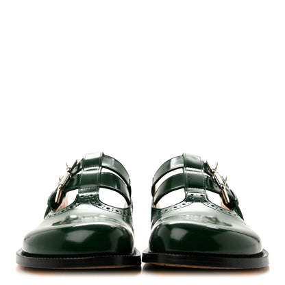 Loewe Calfskin Campo Mary Jane Mule 36 Green 3 of 9