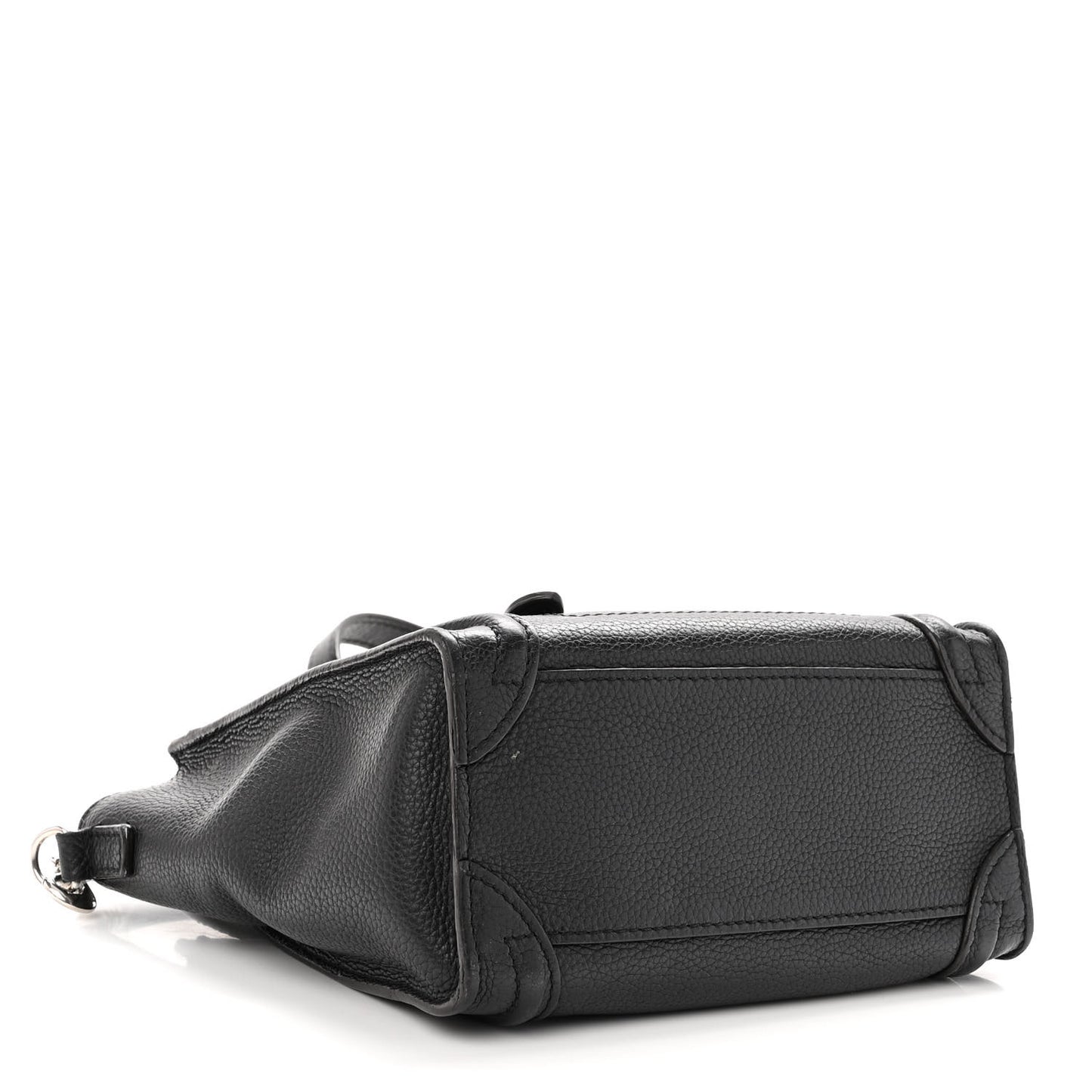 Drummed Calfskin Nano Luggage Black