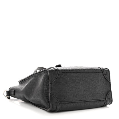 Celine Drummed Calfskin Nano Luggage Black 3 of 16