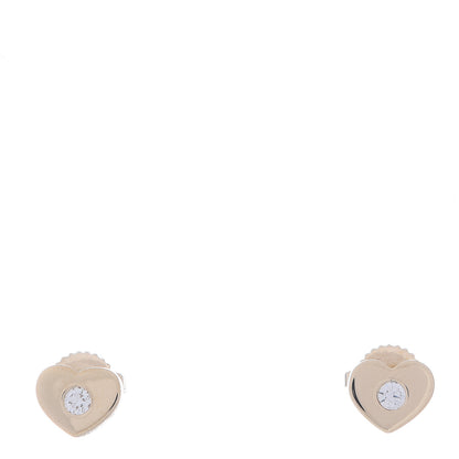 Tiffany 18K Yellow Gold Diamond Paloma Picasso Modern Heart Earrings 1 of 7