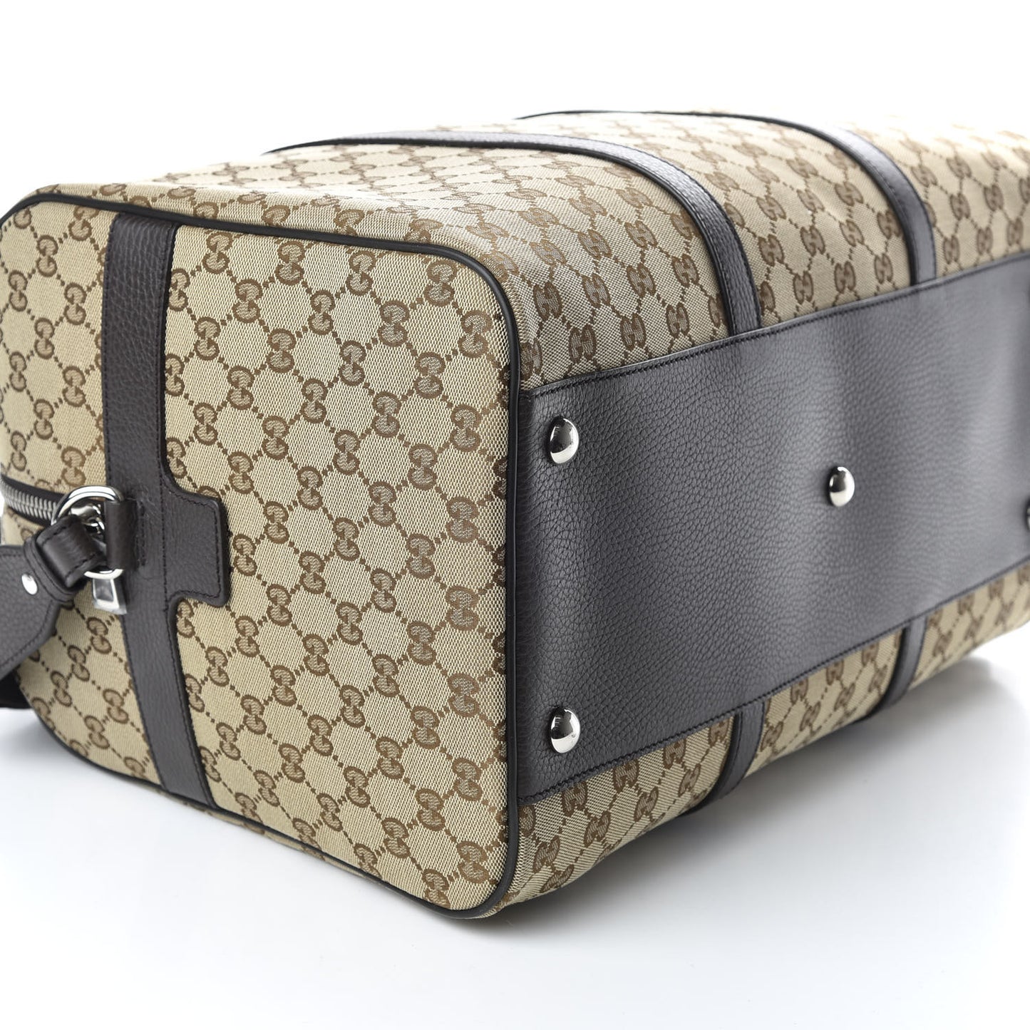 Monogram Dollar Calfskin Boston Duffle Bag Beige Ebony Testa di Moro Marrone Scuro