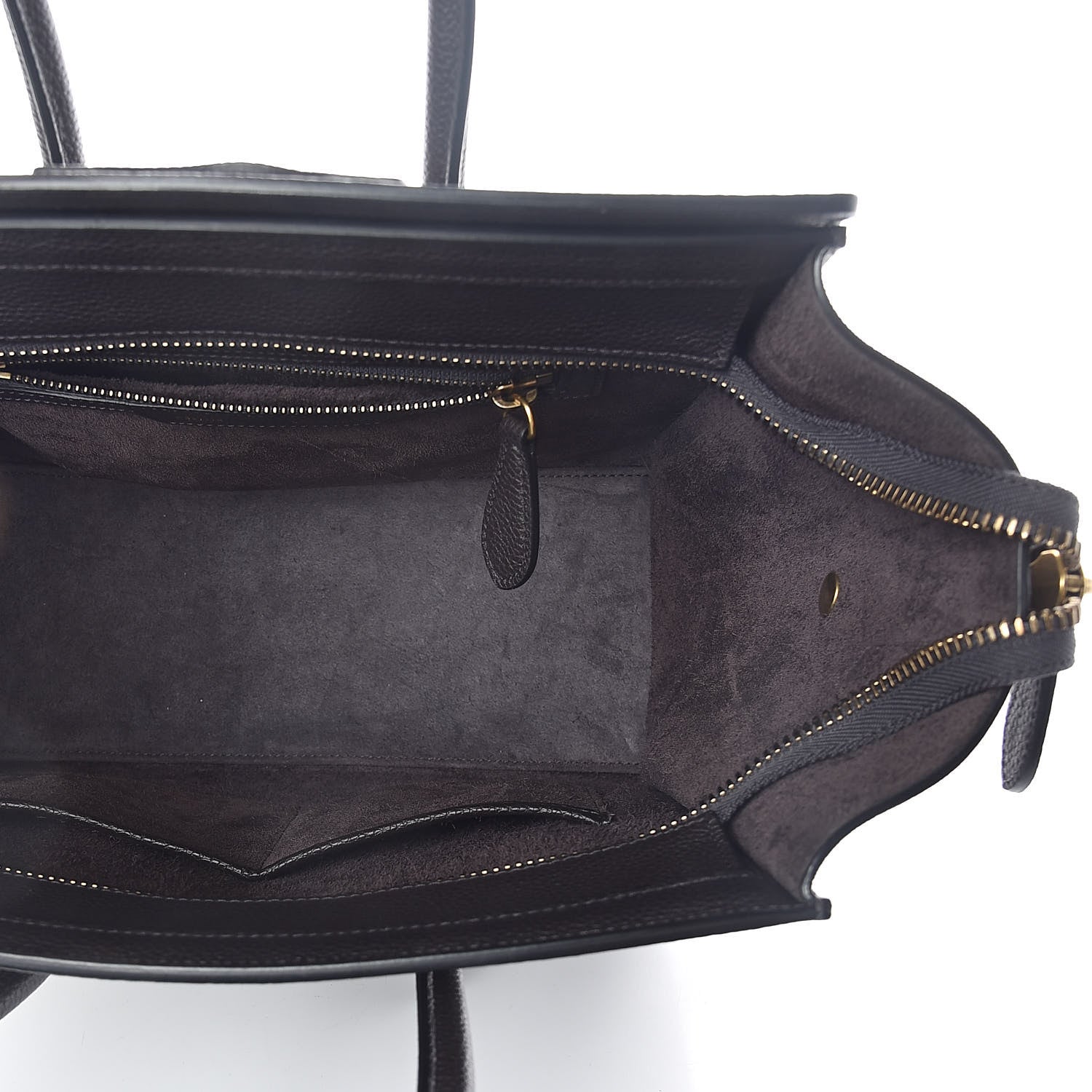Celine Drummed Calfskin Micro Luggage Black 5 of 9
