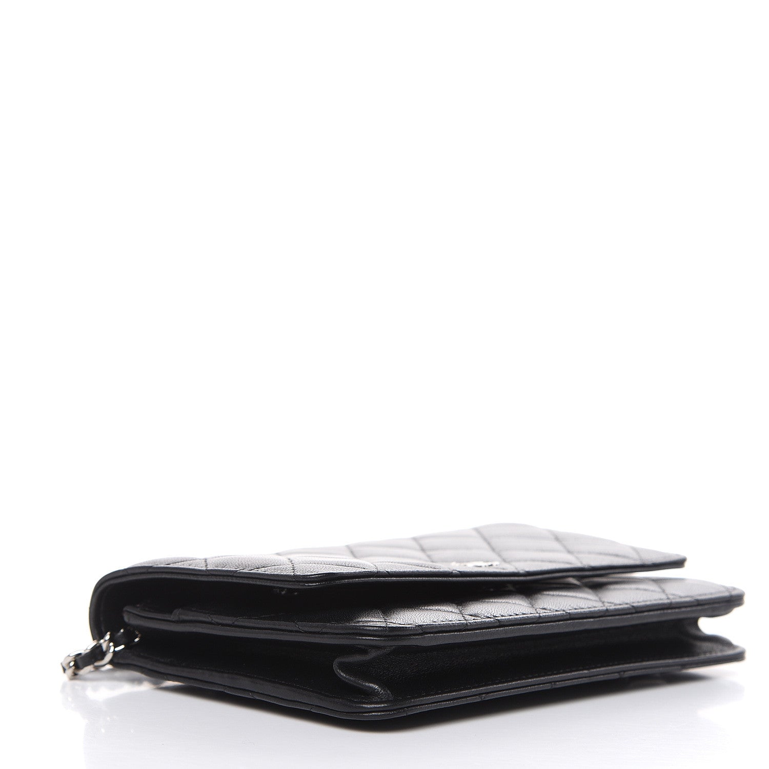 Chanel Lambskin Quilted Wallet On Chain WOC Black 4 of 13