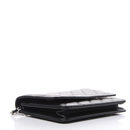 Chanel Lambskin Quilted Wallet On Chain WOC Black 4 of 13