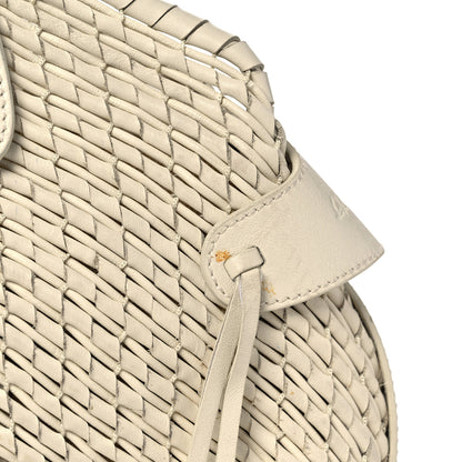 Salvatore Ferragamo Woven Calfskin Satchel White 9 of 17