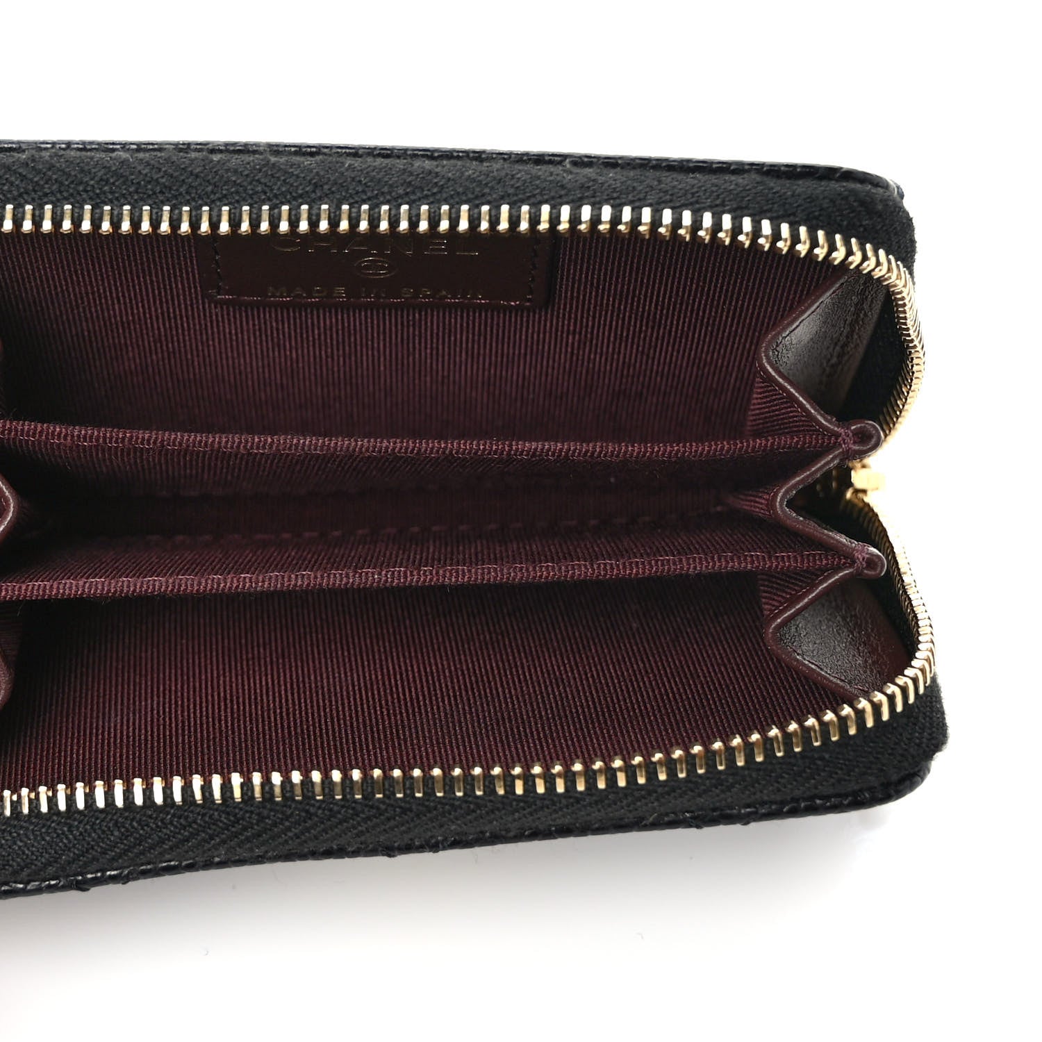 Chanel Caviar Quilted Zip Coin Purse Black 5 of 7