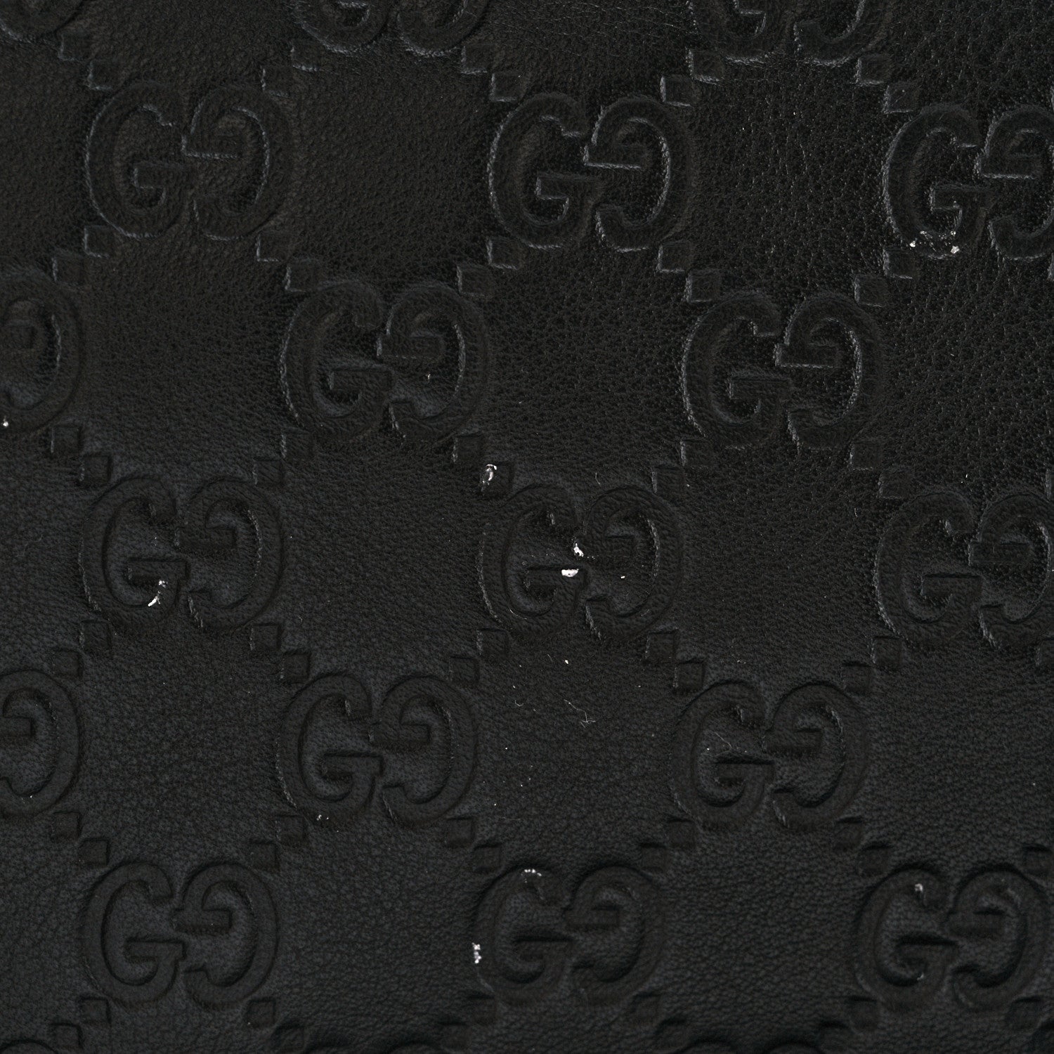 Gucci Guccissima Medium Flat Messenger Bag Black 12 of 12