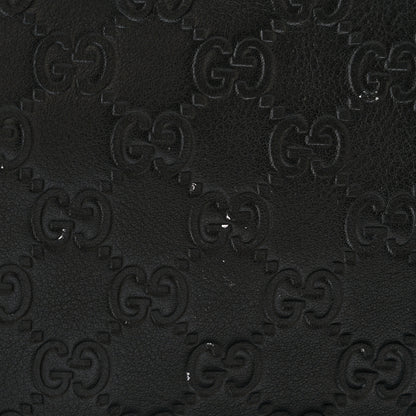 Gucci Guccissima Medium Flat Messenger Bag Black 12 of 12