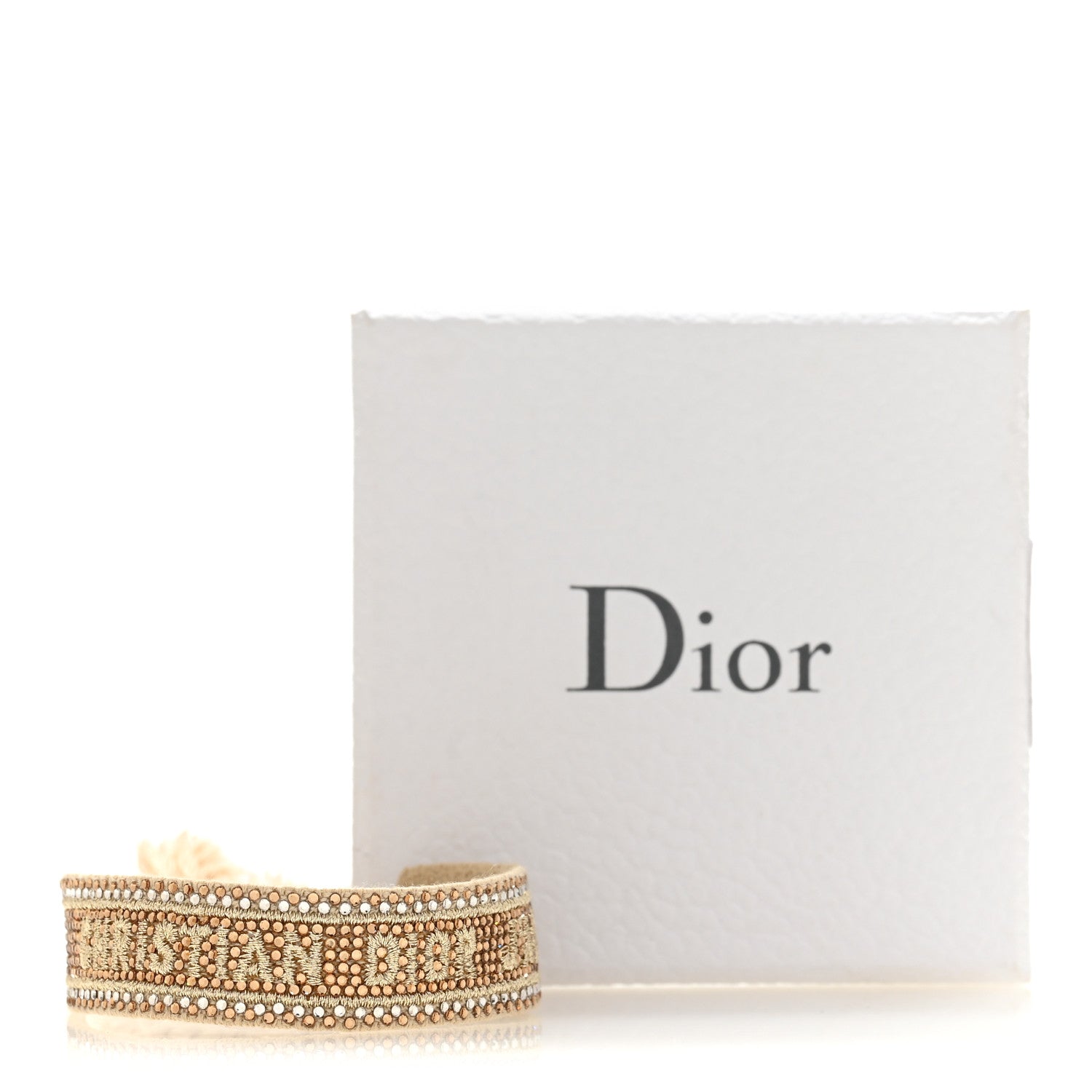 Christian Dior Woven Cotton Crystal Embroidered J'Adior Friendship