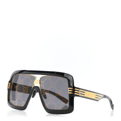 Gucci Acetate Shield GG0900S Sunglasses Black 1 of 4