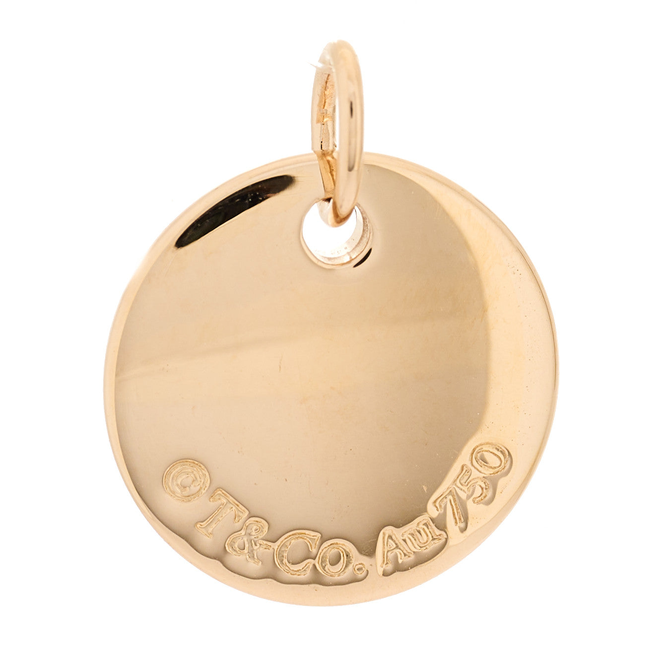 Tiffany 18K Rose Gold Notes Letter R Disc Charm Pendant 3 of 3