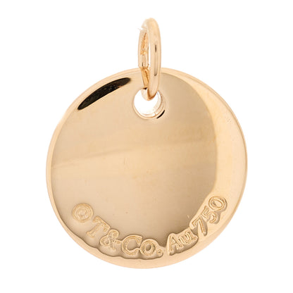Tiffany 18K Rose Gold Notes Letter R Disc Charm Pendant 3 of 3
