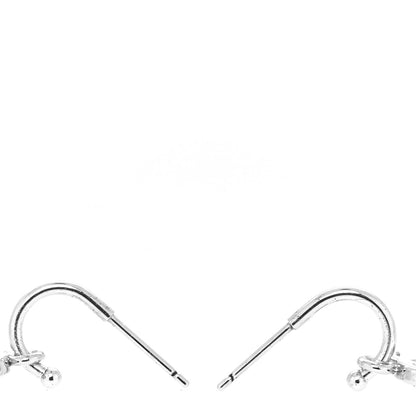 Chanel Ruthenium CC Drop Earrings Silver 3 of 3