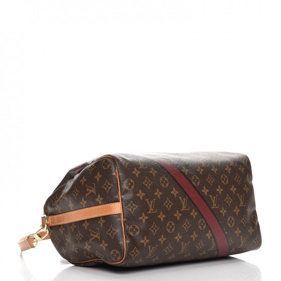 Monogram My LV Heritage Speedy Bandouliere 35 Bordeaux Black