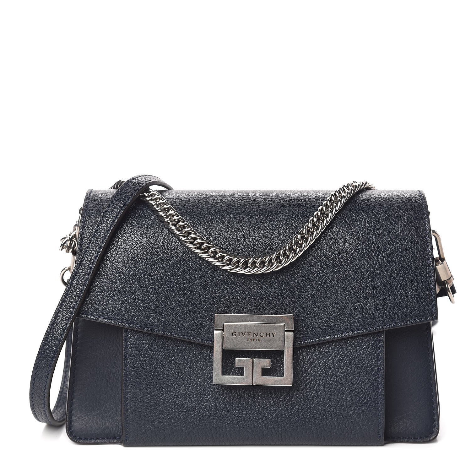 Givenchy Goatskin Small GV3 Shoulder Bag Dark Blue 1 of 9