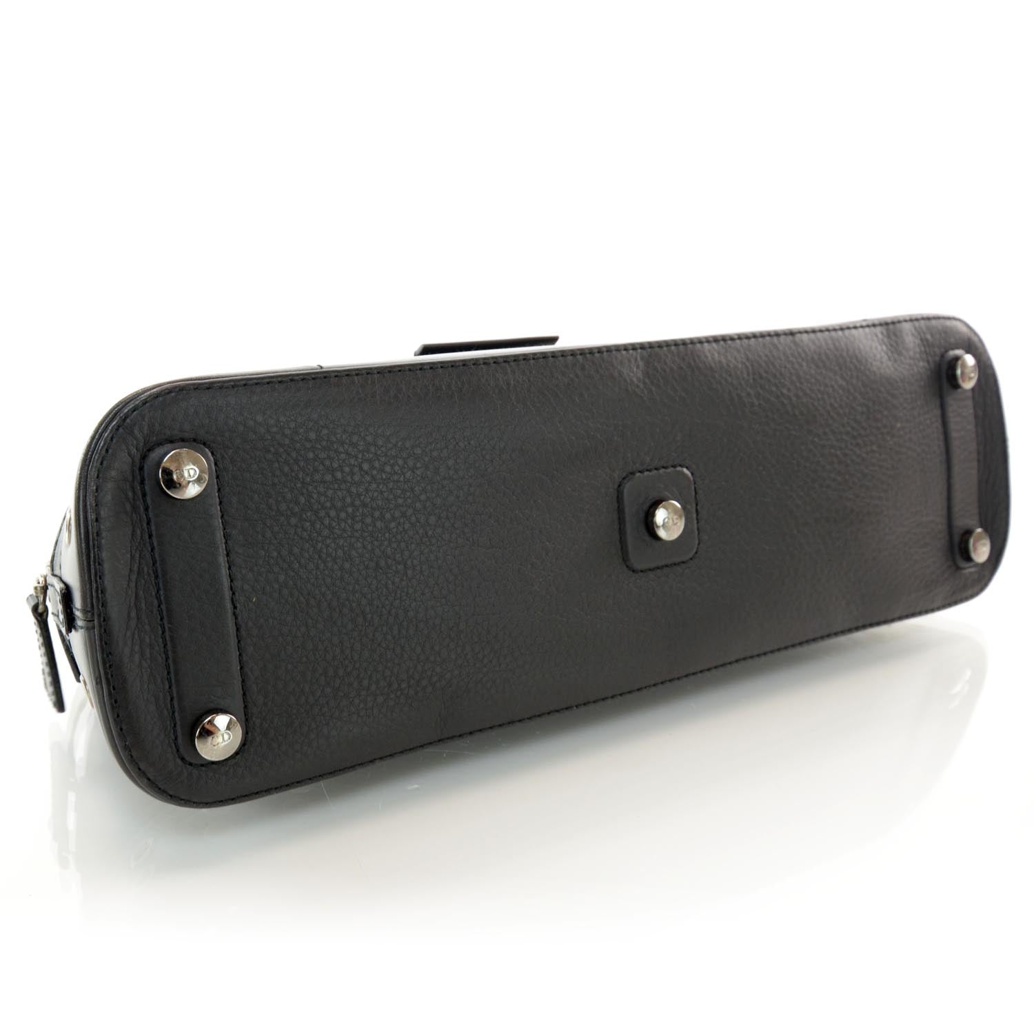 Christian Dior Leather Street Chic Handbag Black 4 of 7