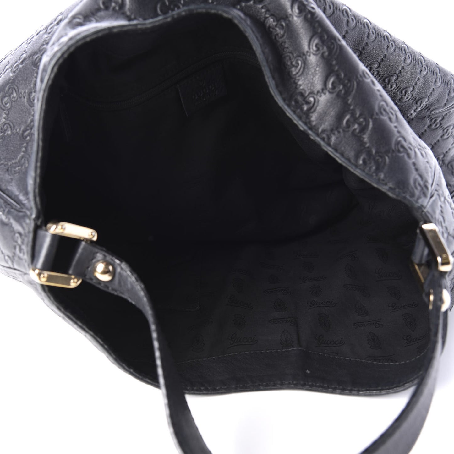 Guccissima Large New Ladies Web Hobo Black