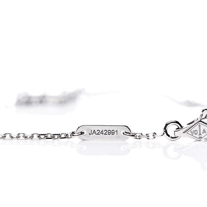 Van Cleef & Arpels 18K White Gold Turquoise Sweet Alhambra Butterfly Bracelet 6 of 7