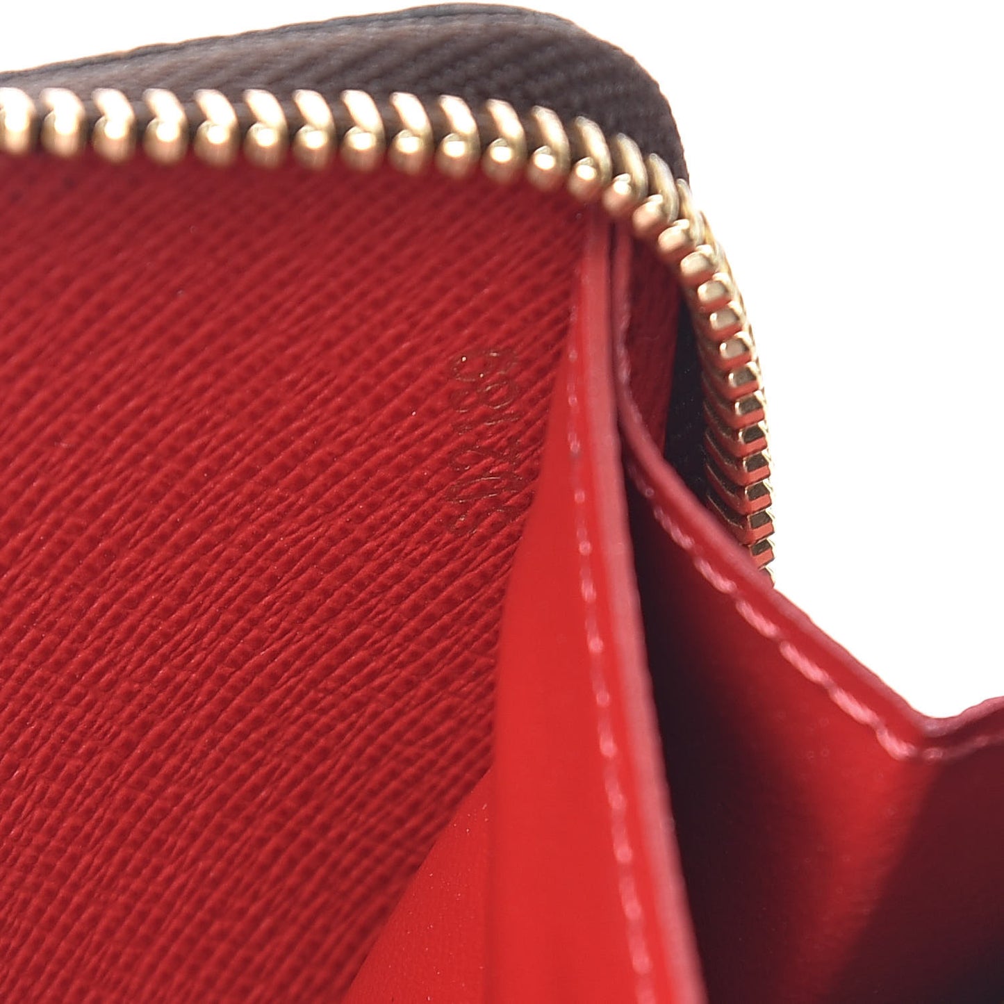 Damier Ebene Clemence Wallet Cherry