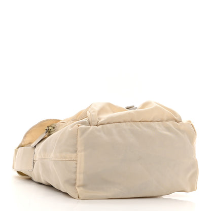 Prada Nylon Vela Saffiano Single Buckle Messenger Shoulder Bag Deserto 3 of 11