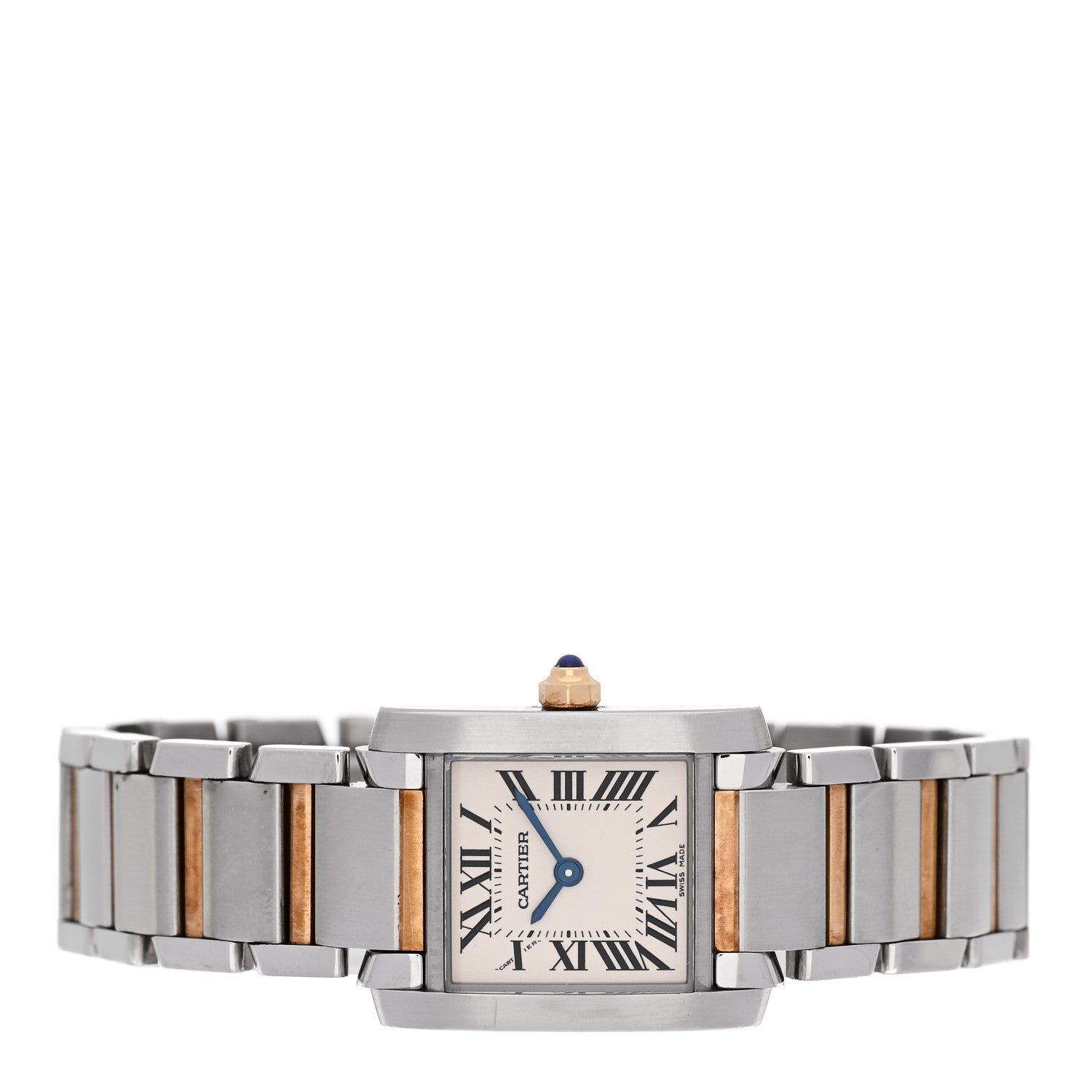 Cartier Stainless Steel 18K Yellow Gold 20mm Tank Francaise Quartz Watch 2 of 5