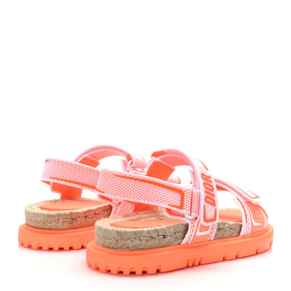 Christian Dior Technical Knit Jute Dioract 10mm Sandals 37.5 White Orange 4 of 9