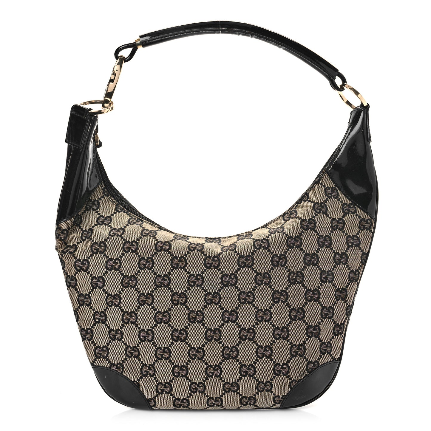 Monogram Patent Small Hobo Black