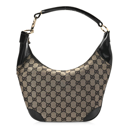 Gucci Monogram Patent Small Hobo Black 1 of 9