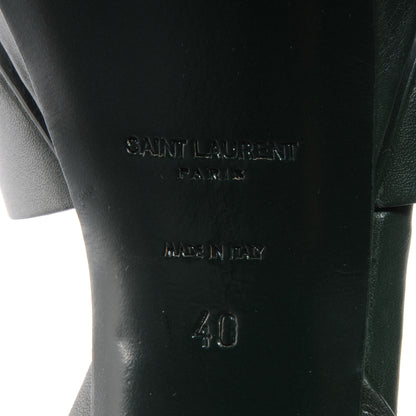 Saint Laurent Calfskin Tribute 75 Platform Sandals Dark Leaf 40 6 of 7