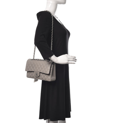Chanel Lambskin Quilted Medium Double Flap Grey 2 of 10