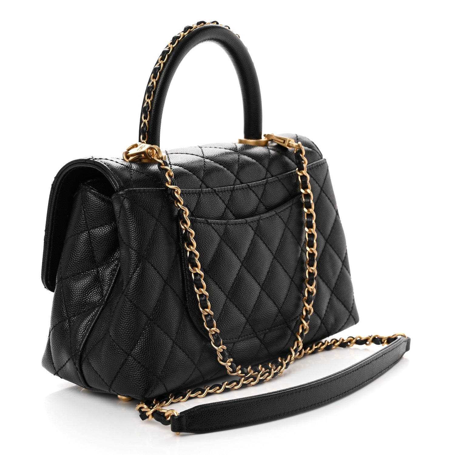 Chanel Caviar Quilted Mini Coco Chain Handle Flap Black 3 of 11