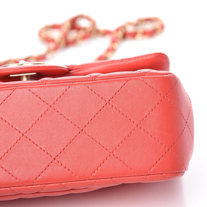 Chanel Lambskin Quilted Mini Rectangular Flap Red 18 of 18