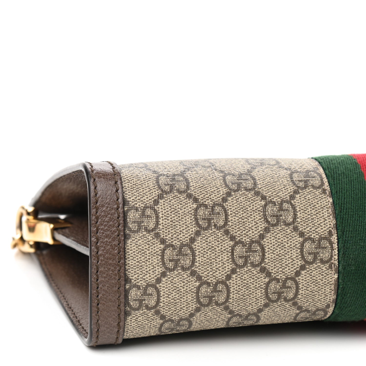 Gucci GG Supreme Monogram Web Small Ophidia Chain Shoulder Bag Brown 8 of 9