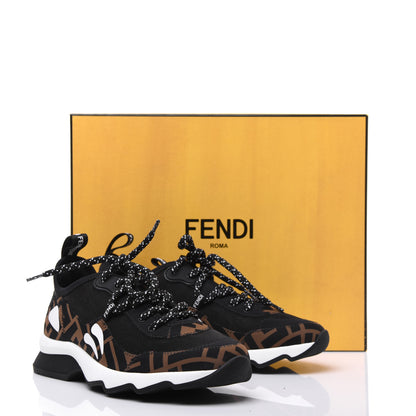 Fendi Technical Mesh Lycra FFreedom Patchwork Sneakers 35 Black Tobacco 9 of 9