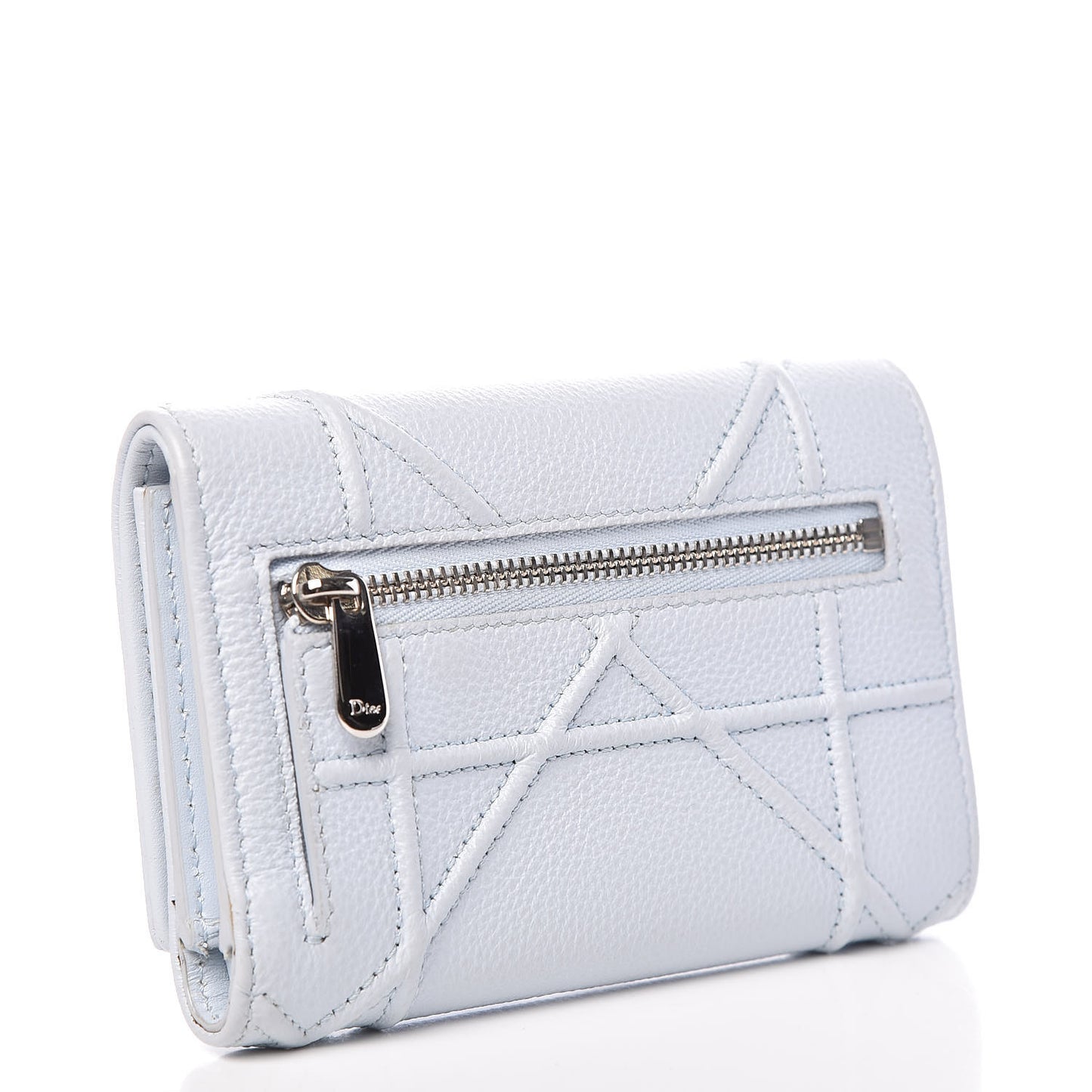 Grained Calfskin Cannage Diorama Elancee Wallet Sky Light