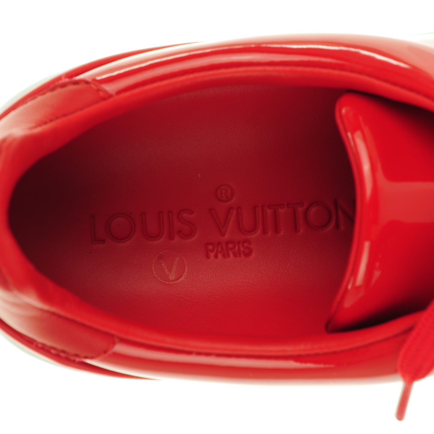 Patent Calfskin Frontrow Sneakers 38 Rouge