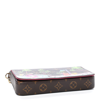 Louis Vuitton Monogram 2021 Christmas Animation Hollywood Pochette Felicie Chain Wallet Fuchsia 4 of 8