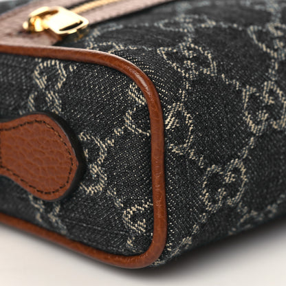 Gucci New Denim GG Monogram Dollar Calfskin Mini Ophidia Shoulder Bag Blue Tea Cuir Epilog 8 of 9